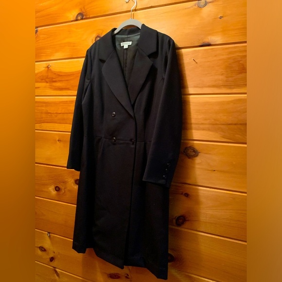 Pendleton Tailored 100% Virgin Wool Black Trench Coat Women’s Size 12 - Picture 1 of 14